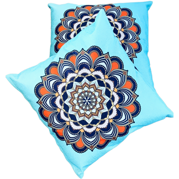 2 x Linen Cushion Covers Hidden Zip 45 x 45 cm(56406)